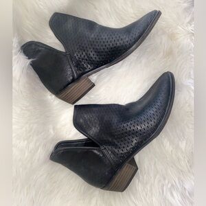 American Eagle Black Perforated Ankle Boots- US 8